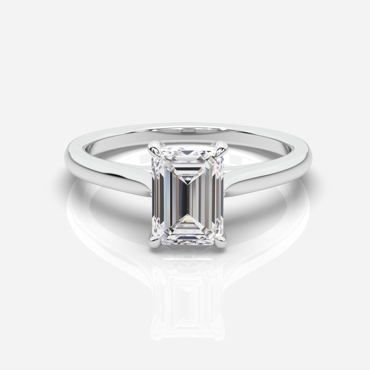 Ella Cathedral Solitaire Emerald